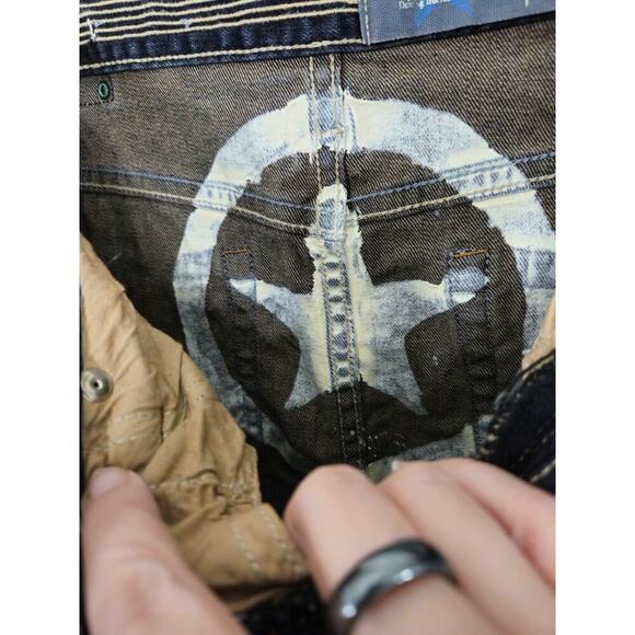 Y2K Style Converse One Star Black Denim Skirt Size 6 Small - Picture 6 of 9